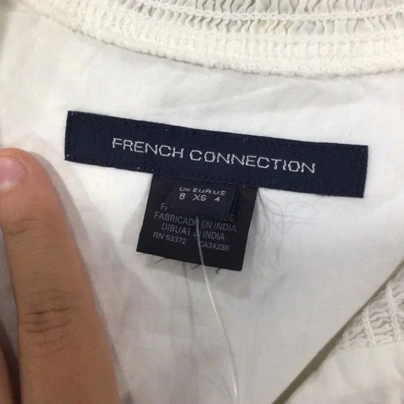 French Connection White Long Sleeve Dress - Picture 4 of 4